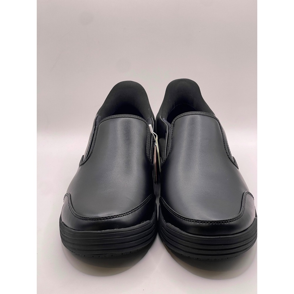 Nunn Bush Work Black Slip On Shoes Slip Resistant Mens 8W Women 10W